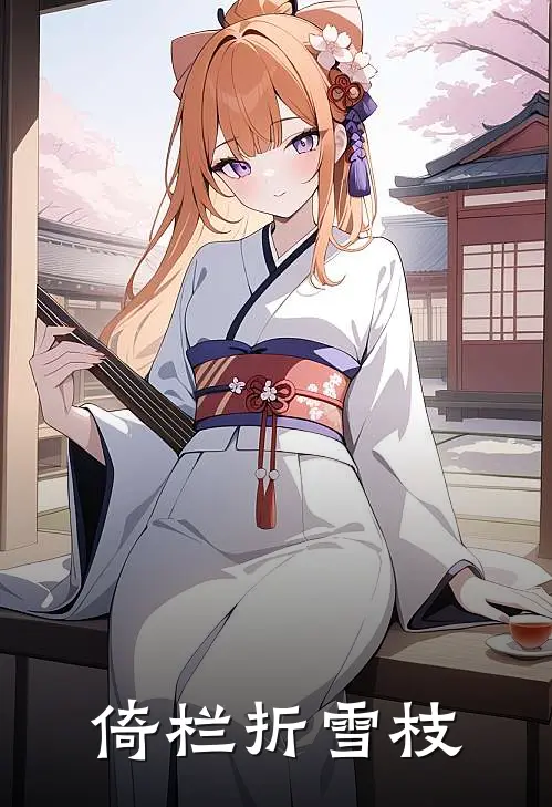 倚栏折雪枝